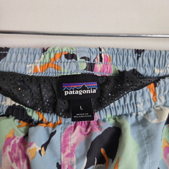 Patagonia Mens Size Large 4.5" Birds Of Paradise Baggies Lined Swim Shorts - Picture 5 of 9
